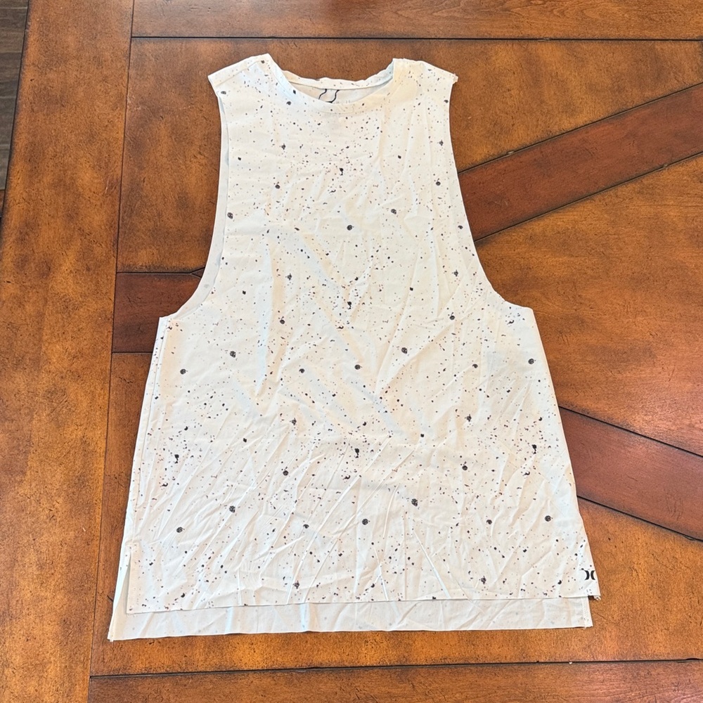 Hurley White Speckled Sleeveless Coverup